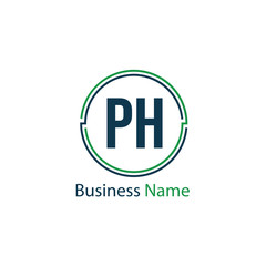 Initial Letter PH Logo Template Design