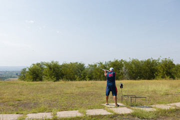 hunters on the shooting range	