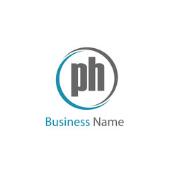 Initial Letter PH Logo Template Design