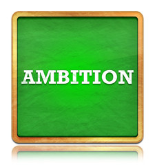Obraz premium Ambition green chalkboard square button