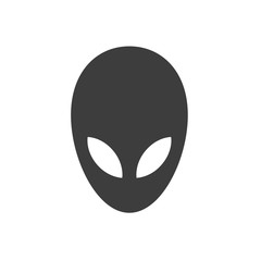 Simple alien head icon for digital and print