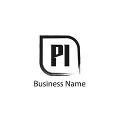 Initial Letter PI Logo Template Design