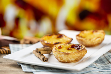 Typical Portuguese custard pies - 