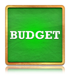 Obraz premium Budget green chalkboard square button