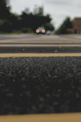asphalt road with motion blur