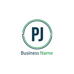 Initial Letter PJ Logo Template Design