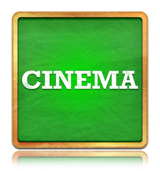 Obraz premium Cinema green chalkboard square button