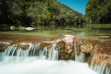 Small cascade on Barton Creek in Austin, Texas