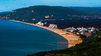 Panoramic beach view