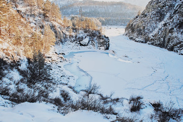 Winter nature landscape