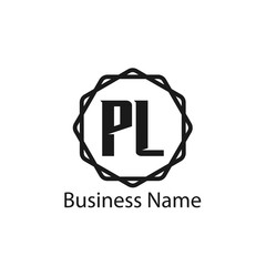 Initial Letter PL Logo Template Design