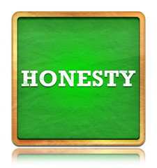 Obraz premium Honesty green chalkboard square button