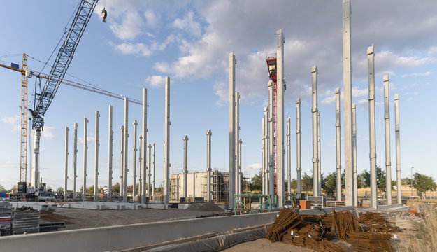 Rohbau, Baustelle, Kran