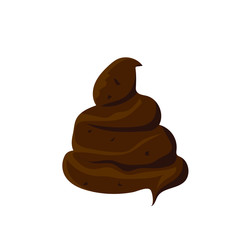 Brown defecation, poop or shit icon for digital and print