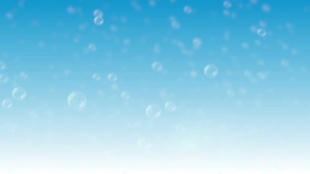 A blue water background of soda bubbles. UHD seamless loop