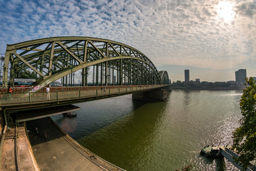 Naklejka premium Hohenzollern bridge in Cologne, Germany