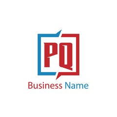 Initial Letter PQ Logo Template Design