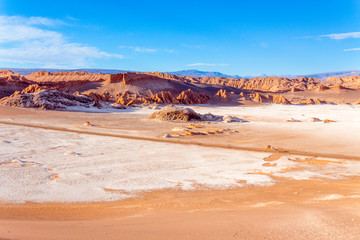 En algún lugar del desierto de Atacama y San Pedro de Atacama en el norte de Chile