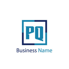 Initial Letter PQ Logo Template Design