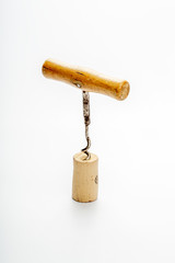 corkscrew with cork