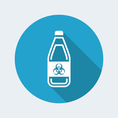 Vector illustration of biochemical bottle single icon