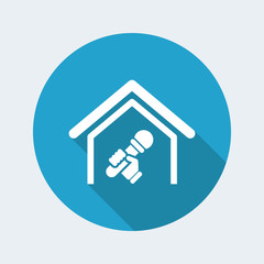 Vector illustration of single isolated karaoke icon