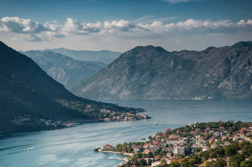 Prcanj and Dobrota view from mountains (Kotor, Montenegro 2018)