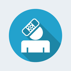 Vector illustration of single isolated injury icon