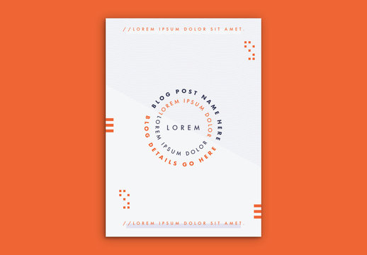 Event Poster Layout with Orange Accents
