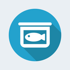 Vector illustration of single isolated fish icon
