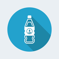 Vector illustration of single isolated water bottle  icon