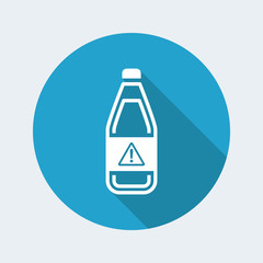 Vector illustration of single isolated dangerous bottle icon