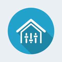 Vector illustration of single isolated house mixer icon