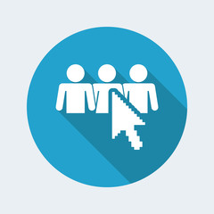 Vector illustration of single isolated social web icon