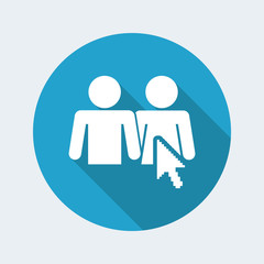 Vector illustration of single isolated social web icon