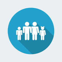 Vector illustration of single isolated family icon