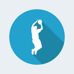 Vector illustration of single isolated basketball icon © Myvector