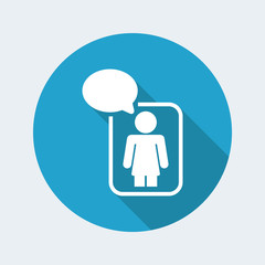 Vector illustration of single isolated chat icon