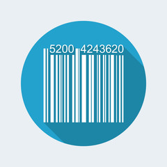 Vector illustration of single isolated barcode icon