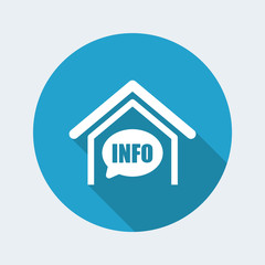 Vector illustration of single isolated box info icon