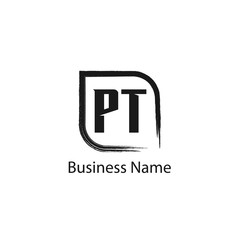 Initial Letter PT Logo Template Design