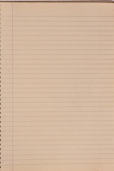 Fototapeta premium Página amareladas de caderno velho e usado com várias anotações 