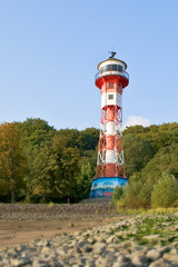 Wittenberger Strand - Leuchtturm an der Elbe in Hamburg