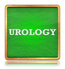 Urology green chalkboard square button