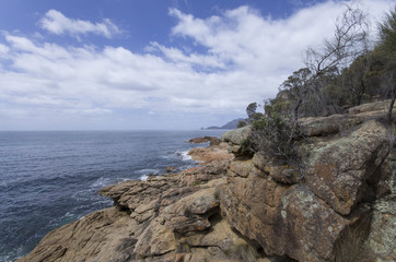 Fototapeta na wymiar Paysage du Freycinet National Park en Tasmanie, Australie
