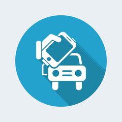 Connection of smartphone to car