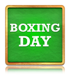 Boxing Day green chalkboard square button