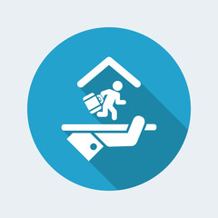 Hotel icon. Arrival/departure.