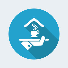 Hotel icon. Breakfast icon.