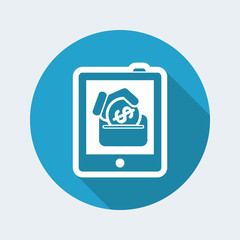 Money icon on touch device